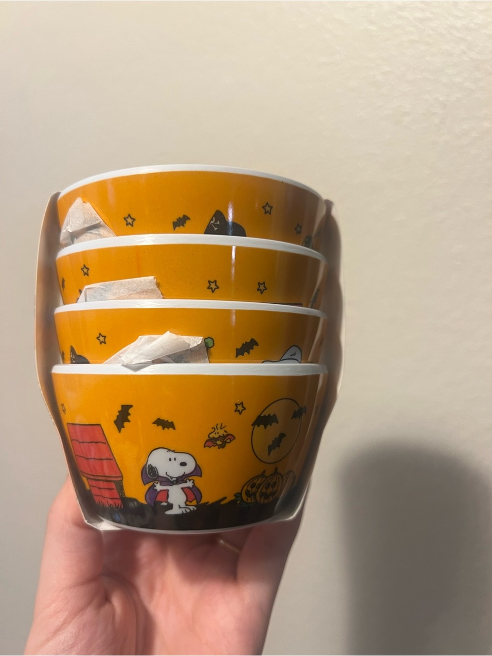 Peanuts Halloween Orange Snoopy Snack Bowls - Picture 3 of 4